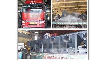 發(fā)往遼寧朝陽q6926輥道通過式拋丸清理機(jī)第二車裝車發(fā)貨現(xiàn)場