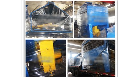 發(fā)往遼寧朝陽Q6926輥道通過式拋丸機(jī)裝車發(fā)貨現(xiàn)場