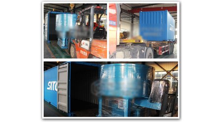 發(fā)往越南混砂機(jī)裝車發(fā)貨現(xiàn)場