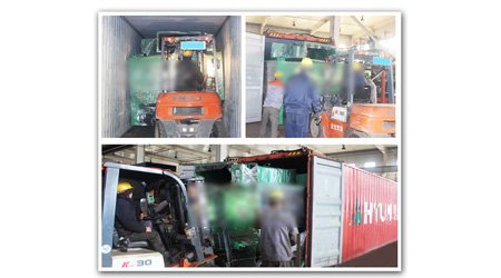 發(fā)往墨西哥Q6918大型輥道通過式拋丸機(jī)表面除銹機(jī)第二車發(fā)貨現(xiàn)場