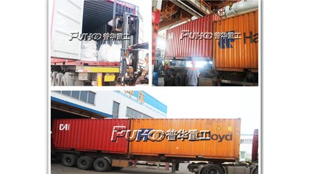 發(fā)往緬 甸24噸拋丸機鋼砂合金鋼丸發(fā)貨裝車現(xiàn)場